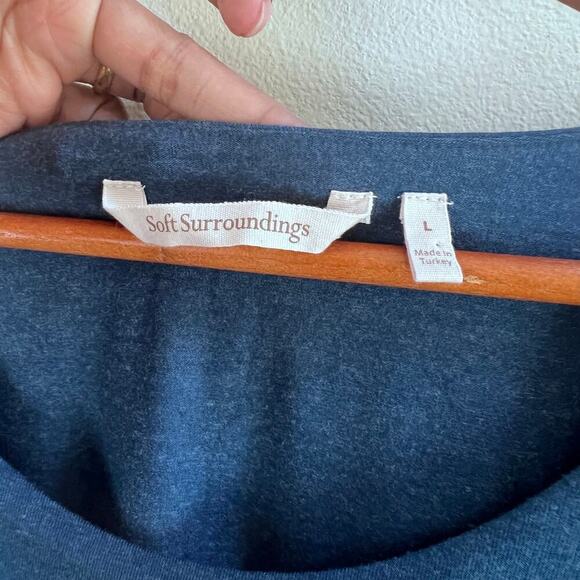 Soft Surroundings Blue Layered Boho Resort Chic Dress Women's Size Large - Picture 4 of 6